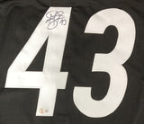 Troy Polamalu Pittsburgh Signed Black Football Jersey BAS ITP