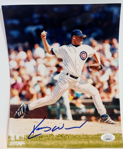 Kerry Wood Autographed Chicago Cubs 8x10 Photograph (JSA COA)