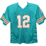 Bob Griese Autographed/Signed Pro Style Teal Jersey JSA 43415