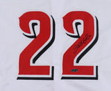 Luke Maile Signed Cincinnati Reds White Home Jersey (Playball Ink) 2023 Catcher
