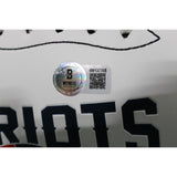Ty Law Autographed/Signed New England Patriots Logo Football HOF Beckett 54298