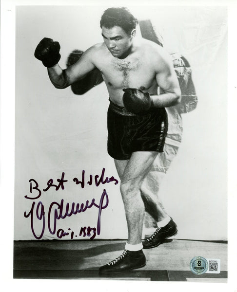 Max Schmeling Autographed/Signed Boxing 8x10 Photo Beckett 57353