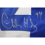 Charles Haley Autographed/Signed Pro Style White XL Jersey Beckett Witness 49000