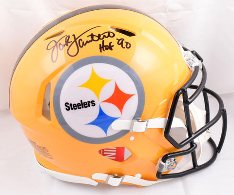 Jack Lambert Signed Steelers F/S Gold Speed Authentic Helmet w/HOF-BeckettW Holo