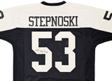 DALLAS COWBOYS MARK STEPNOSKI AUTOGRAPHED DARK BLUE JERSEY BECKETT BAS 216614
