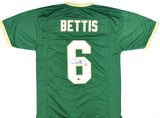Jerome Bettis Autographed Green College Style Jersey - Beckett W Hologram *Black