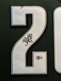 FRAMED PHILADELPHIA EAGLES BRIAN DAWKINS AUTOGRAPHED SIGNED JERSEY BECKETT HOLO