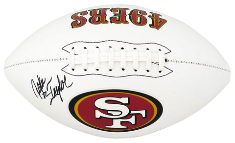 John Taylor Signed 49ers Franklin White Logo Football - (SCHWARTZ SPORTS COA)