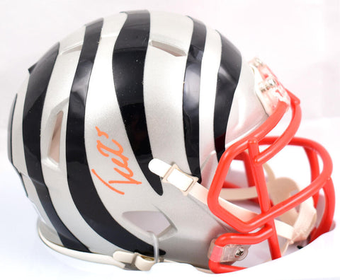 Tee Higgins Signed Cincinnati Bengals Flash Speed Mini Helmet-Beckett W Hologram