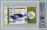 Tony Dorsett Signed 10/16/1976 vs Miami Ticket Stub Heisman BAS 10 Slab 39277