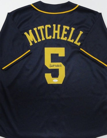 Brewers GARRETT MITCHELL Signed Custom Replica Blue Jersey AUTO - JSA