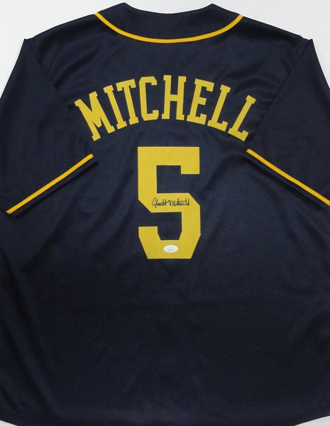 Brewers GARRETT MITCHELL Signed Custom Replica Blue Jersey AUTO - JSA