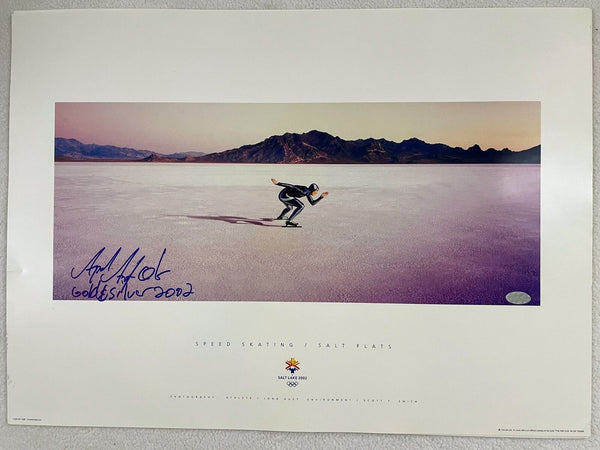 Apollo Anton Ohno Autographed 13x18 Photograph Print Inscribed James Spence COA