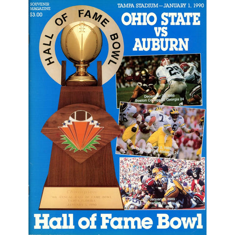 Unautographed Magazine Auburn Tigers vs Ohio State '90 HOF Bowl Program 58420