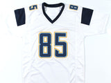 Antonio Gates Autographed White Pro Style Jersey- Beckett W Hologram *Silver