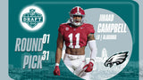 Jihaad Campbell Signed Philadelphia Eagles Jersey (Beckett) 2025 1st Rnd Pck /LB