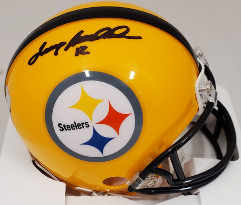 TERRY BRADSHAW AUTOGRAPHED SIGNED STEELERS YELLOW MINI HELMET BECKETT 185874