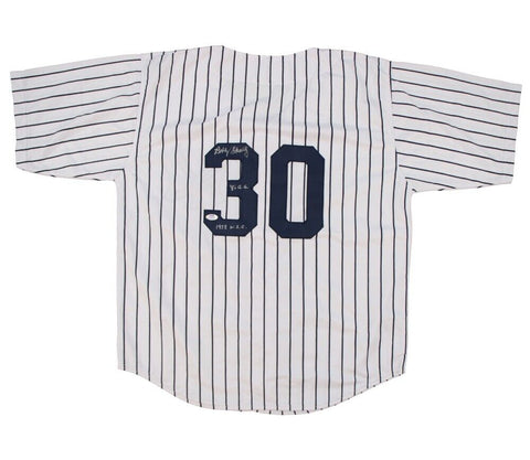 Bobby Shantz Signed New York Yankees Jersey "1958 W.S.C." & "8x G.G." (PSA COA)