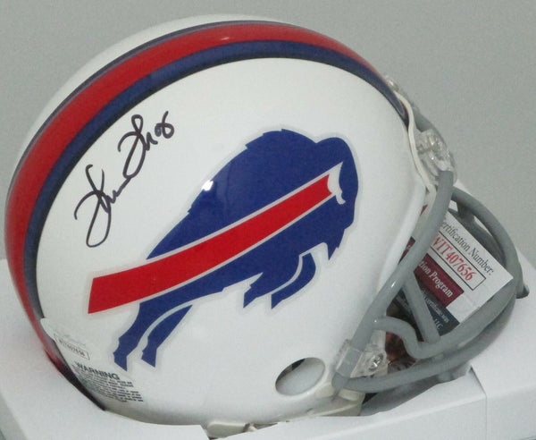 Bills Hall of Famer THURMAN THOMAS Signed Riddell White Mini Helmet AUTO - JSA
