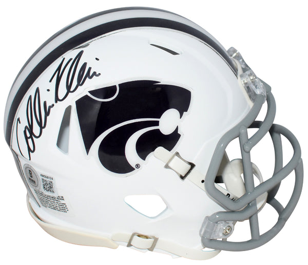 COLLIN KLEIN AUTOGRAPHED KANSAS STATE WILDCATS WHITE SPEED MINI HELMET BECKETT