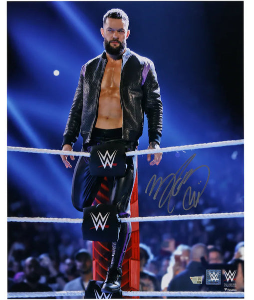 Finn Balor Autographed WWE Sitting on Top Turnbuckle 16" x 20" Photo Fanatics