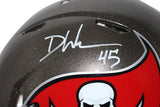 Devin White Autographed/Signed Buccaneers Authentic Speed Helmet BAS 31653