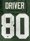 DONALD DRIVER - Green Bay Packers Signed Custom Replica Green Jersey AUTO - BAS