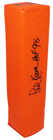 Paul Krause VIKINGS Signed Orange Football Endzone Pylon w/HOF'98 - SS COA