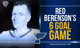 Red Berenson Signed St. Louis Blues Logo Puck (Beckett) 6 Goals in a Single Game
