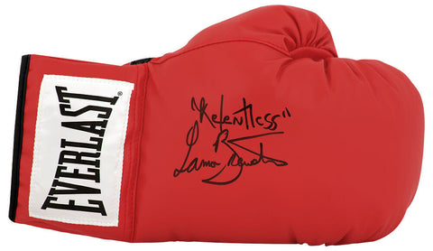 Lamon Brewster Signed Everlast Red Full Size Boxing Glove w/Relentless -(SS COA)