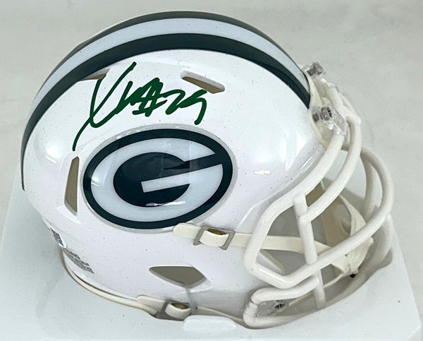 Packers XAVIER McKINNEY Signed Riddell Alternate Speed Mini Helmet AUTO - JSA