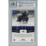 Ray Lewis Autographed/Signed 2001 Absolute #7 Trading Card Beckett 53042