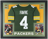 Brett Favre Signed Green Bay Packers 35"x 43" Framed Jersey (Beckett) 3xNFL MVP