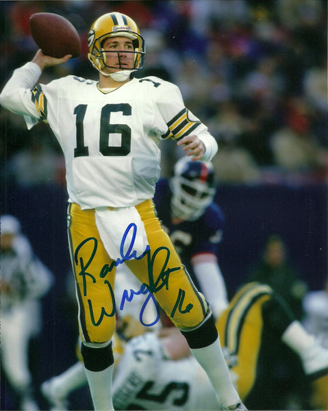 Packers QB RANDY WRIGHT Signed 8x10 Photo #3 AUTO ~ Former WI Badger
