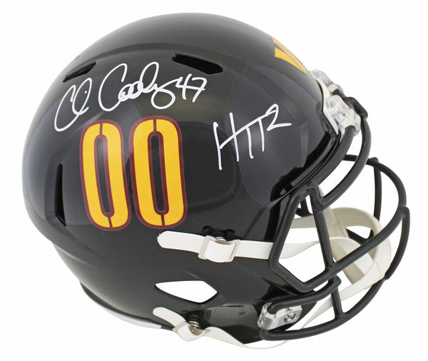 Commanders Chris Cooley Signed 2022 On-Field Full Size Speed Rep Helmet BAS Wit