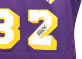 Magic Johnson Signed Authentic Los Angeles Lakers M&N Jersey Beckett 40840
