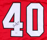 Darren Pang Signed Blackhawks Jersey (Beckett) Chicago Goalie (1984-1989)