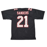 Deion Sanders Autographed Atlanta Falcons Pro Style Black Jersey Beckett