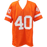 Mike Alstott Autographed Pro Style XL Orange TB Jersey Beckett Witness 50184