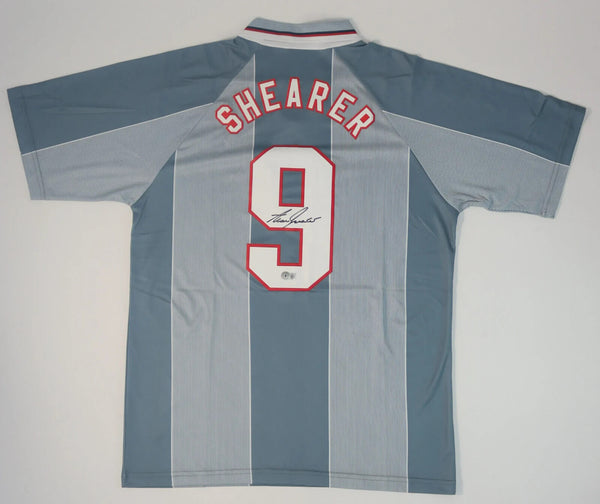 Alan Shearer Signed Umbro England National Team Soccer Jersey (Beckett)
