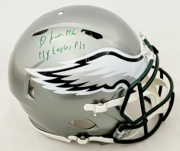 DEVONTA SMITH SIGNED PHILADELPHIA EAGLES FLASH SPEED AUTHENTIC HELMET BECKETT