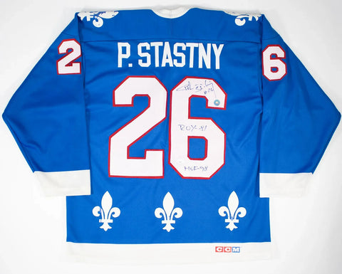Peter Stastny Signed Quebec Nordiques CCM Replica Jersey (JSA COA) HOF 1998