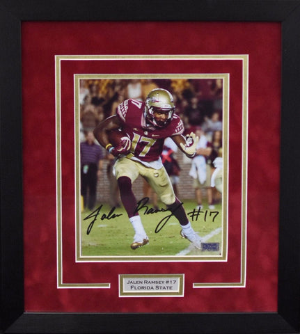 JALEN RAMSEY AUTOGRAPHED FLORIDA STATE SEMINOLES 8x10 FRAMED PHOTO COA