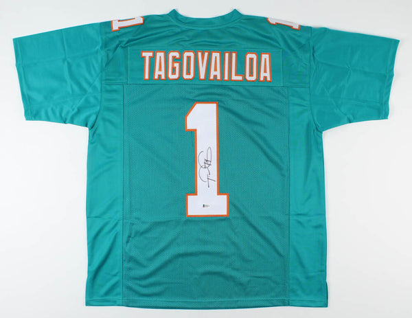 Tua Tagovailoa Signed Miami Dolphins Jersey (Beckett) #5 Overall Pick 2020 Draft