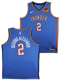 Thunder Shai Gilgeous-Alexander Signed Blue Nike Icon Ed. Jersey PSA #AQ71734