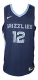 Ja Morant Signed Memphis Grizzlies Navy Blue Nike Swingman XL Jersey BAS
