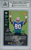 Eric Moulds Autographed 1996 Pinnacle #163 Rookie Card Beckett 10 Slab 36299