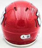 Skyy Moore Auto Chiefs Red Speed Mini Helmet "SB LVII LVIII Champs" Beckett Wit