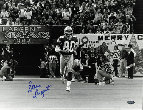 Steve Largent Autographed 11x14 Photo Seattle Seahawks "HOF 95" MCS Holo #64179