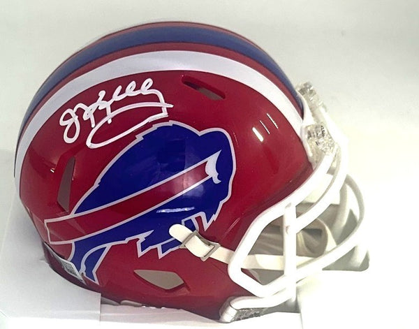 Bills HOF'er JIM KELLY Signed Riddell Throwback RED Mini Helmet AUTO - BAS